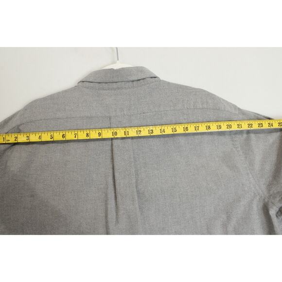 Chaps Oxford Shirt Button Down Men 18 - 18.5 34/35 Classic Fit Gray Preppy - Picture 6 of 11
